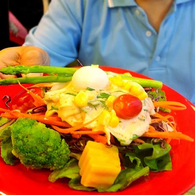 Snapdishの料理写真:salad w/ tona mayong sauce|Trin Theerapongsakolさん