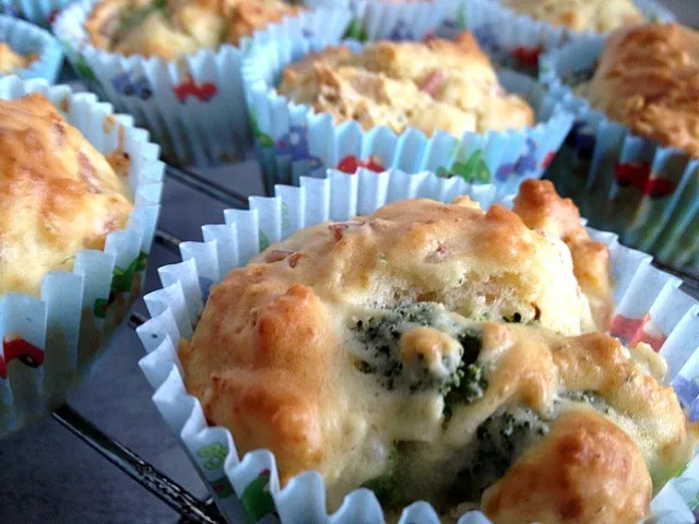 muffins w/broccoli & ham|sanne christensenさん