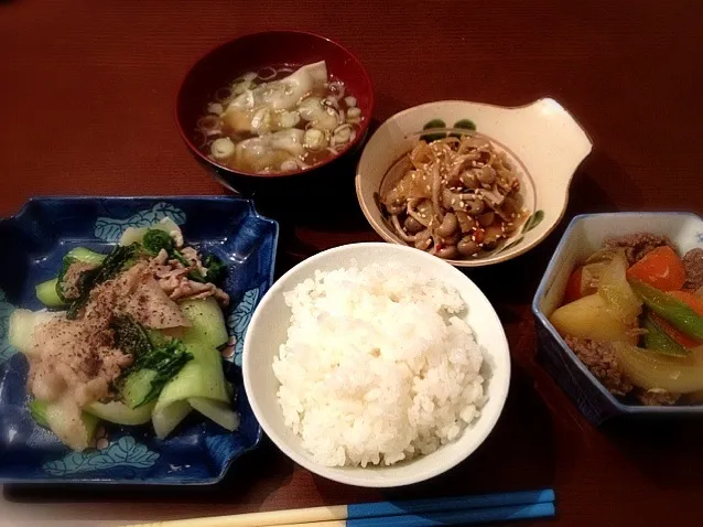 豚肉と青梗菜の塩炒め！|さきちゃん❀さん