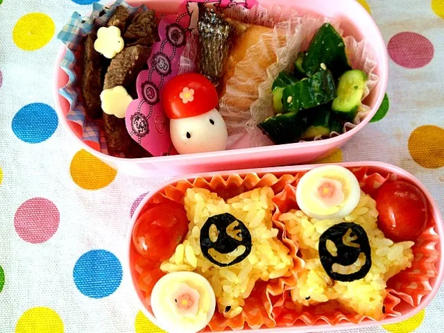 Snapdishの料理写真:たまごの日🐤中１娘部活弁当☆|けいちゃん（ももザィル）さん