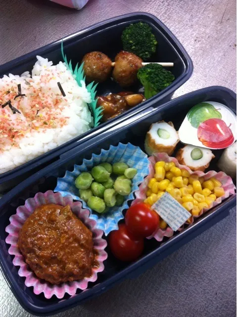 本日二個目のお弁当(=´∀｀)人(´∀｀=)|リトルギャングさん