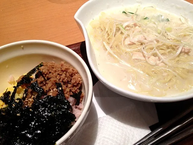 参鶏湯ラーメン白＆ミニビビンバセット|あーちゃんさん