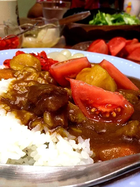 牛すじカレー🐮トッピングはご自由に(*^^*)|chieko ♪さん