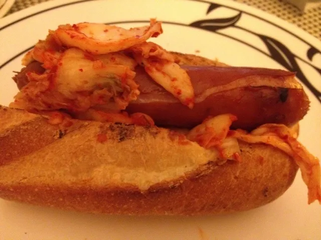 kimchi hot dog|a wongさん