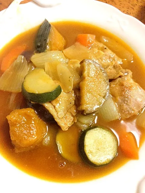 Snapdishの料理写真:夏野菜スープカレー|kumikoさん