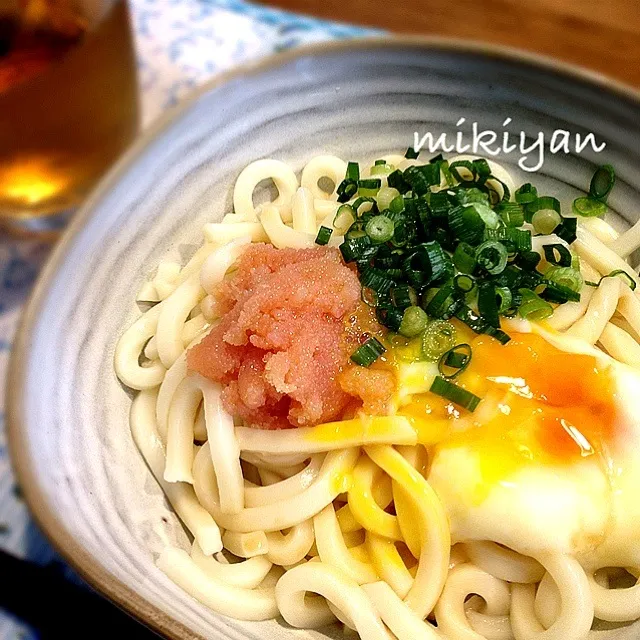 明太釜玉うどん|みきやん☺︎さん