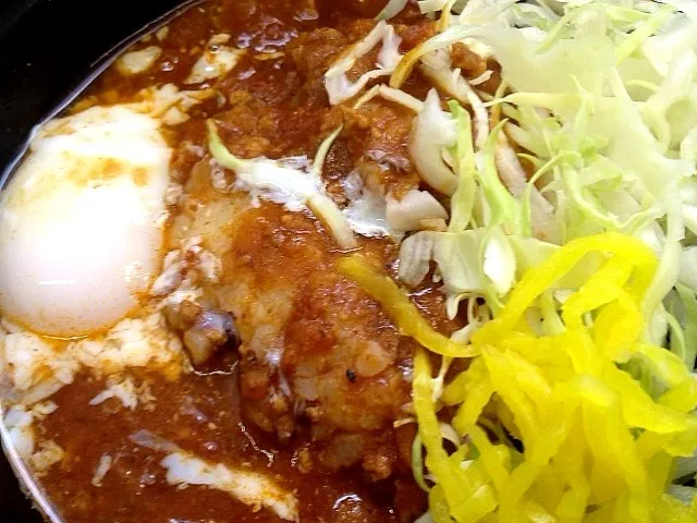 Snapdishの料理写真:トマトカレー温玉つき|nabechiさん