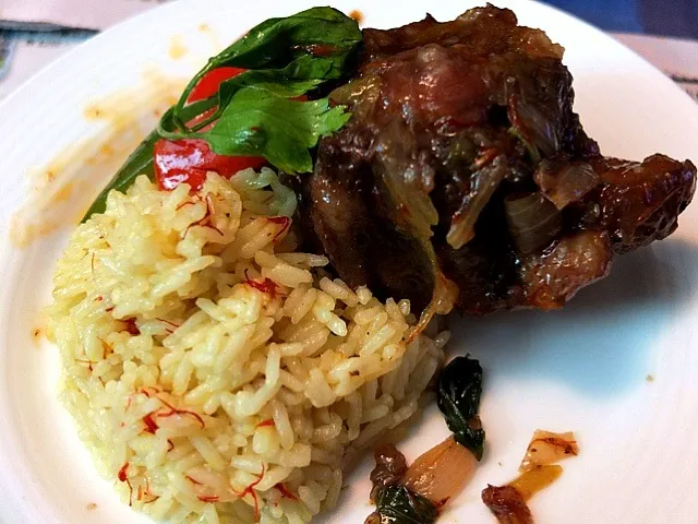 Oxtail Braised in Red Wine and Saffron Risotto 紅酒燴牛尾蕃紅花燉飯|jeanさん