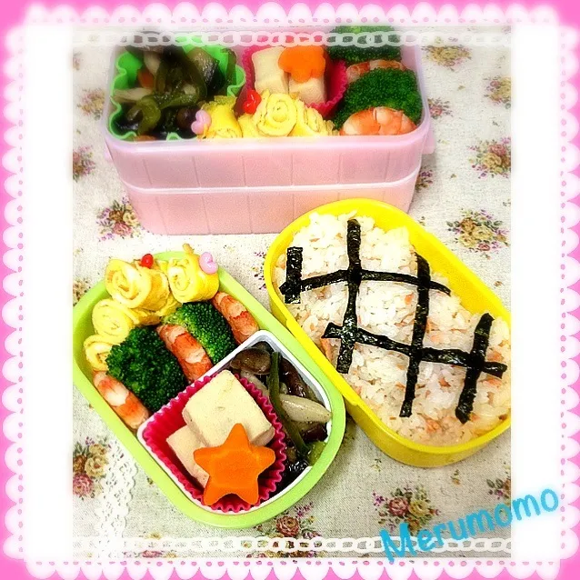 嬢とわらしの弁当😊|みこっちゃさん