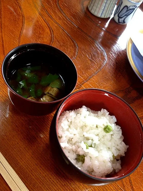 豆御飯 赤出汁|坂角眞衣子さん