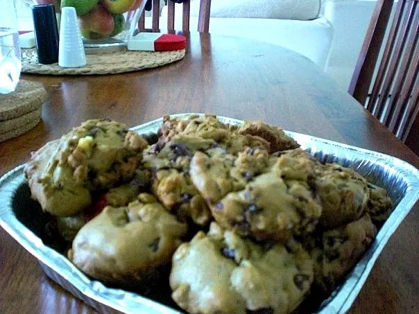 Snapdishの料理写真:chocochip cookies with nuts ,raisins & rum:)|noriaさん