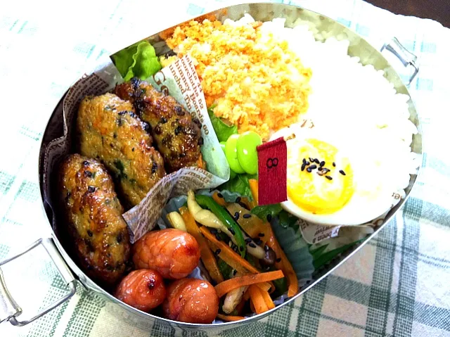 Snapdishの料理写真:野菜ハンバーグ弁当|ネギさん