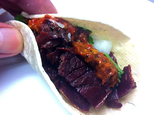 taco de cecina de res (dryed berf meat taco)|Jorge Bernal Márquezさん