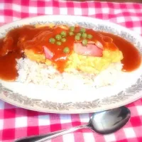 Snapdishの料理写真:コーミ×豊橋糧食 コラボ天津飯|三河の精麦屋さんさん