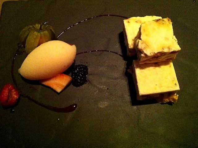 frozen nougat w lychee sorbet|hminさん