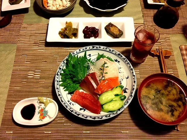 お刺身、生麩、豆など|marikoさん