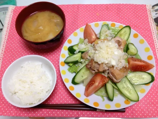 鶏肉の玉ねぎドレッシング|おんこさん