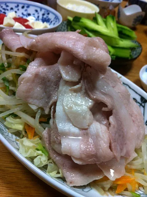 Snapdishの料理写真:豚しゃぶ|ゆずあんずさん