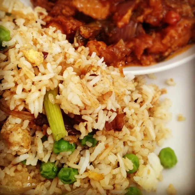 jasmine rice with spring onions peas n lemon|shafiyaさん