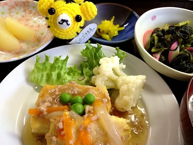 あんかけ豆腐ステーキ|いちこさん