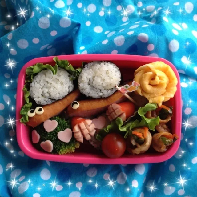 Snapdishの料理写真:かたつむり弁当🍱|はらぺこスヌーピーさん