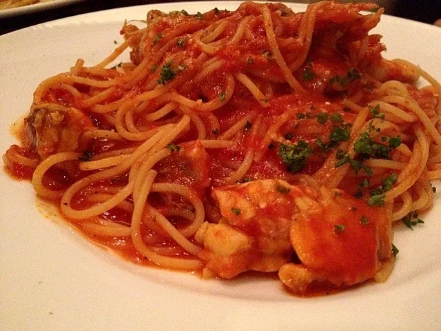 アンコウのトマトソースパスタ|tku🍅🍝🍜🍝🍜🍝🍅さん