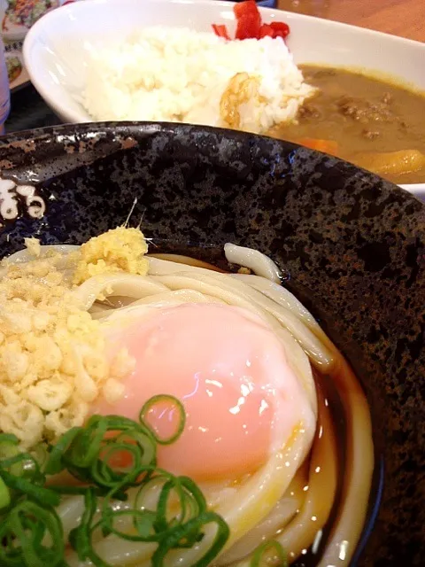 温玉ぶっかけ冷たいの カレーセットで|ダンディ☆和田さん