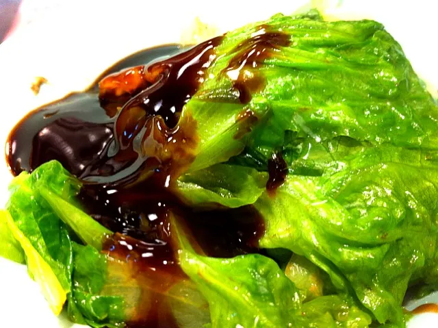 poached lettuce oyster sauce|willzさん