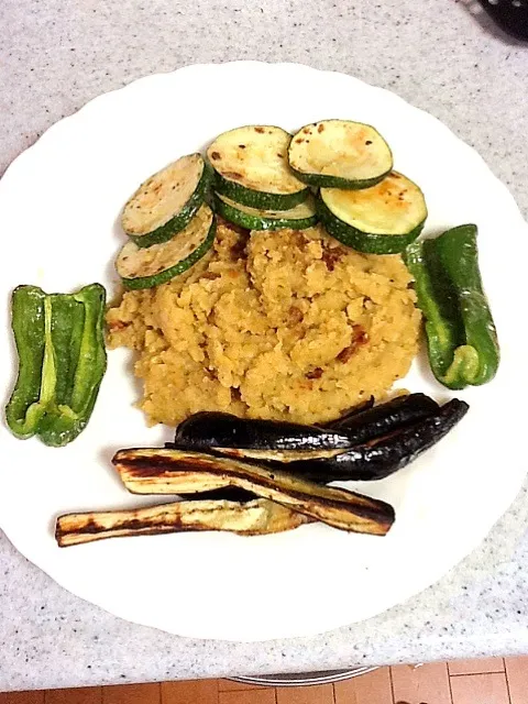 grilled veggies and curried lentils|Kirsten Adachiさん