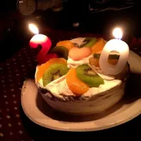 彼氏の誕生日に手作りケーキ❤|みかんさん