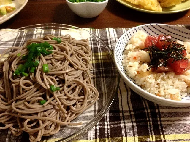 お蕎麦とチラシ寿司|中田早希さん