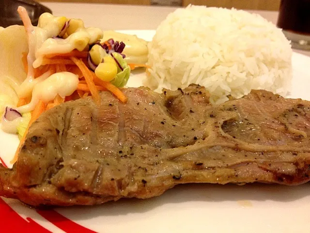 kurobuta steak n rice|sanさん