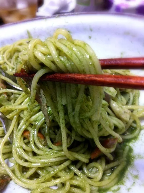 家庭菜園で採れたてのバジルパスタ|北村 智さん