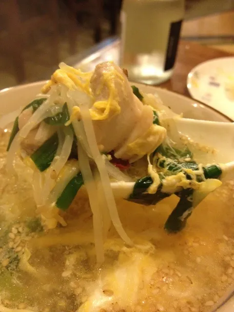 egg soup with chicken slice|luvsie juanさん