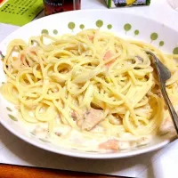 鮭とえのきのクリームパスタ|あやみさん