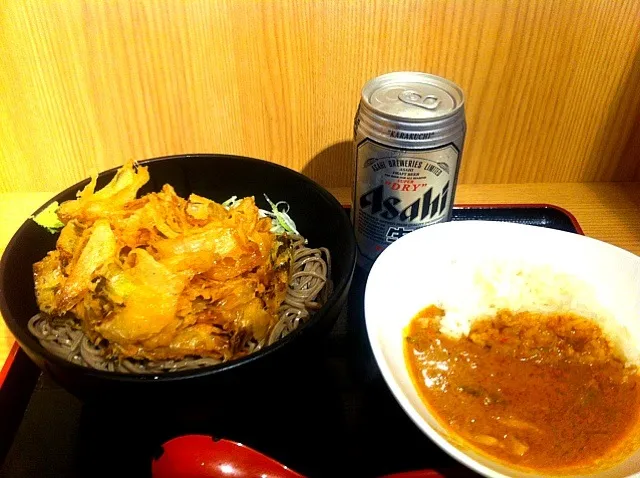 特大かき揚げそば＆インドカレー|takaさん