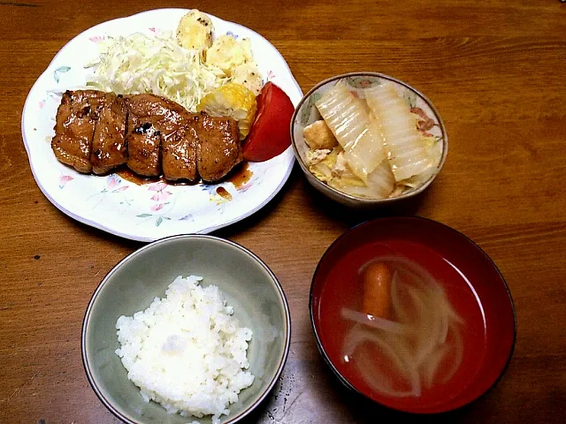 夕飯  トンテキ|おはぎさん