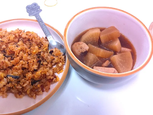 ビビンバ風炒飯、大根と鶏の煮物|ゆうさん