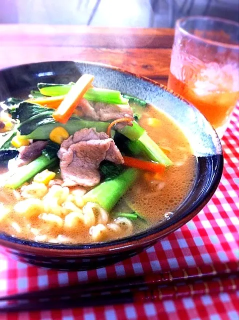 じゃがいも麺で味噌ラーメン🌻|れなさん