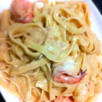 カニとトマトのクリームパスタ|佐藤理名さん