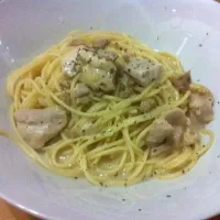 creamy chicken with spaghetti|jasonさん