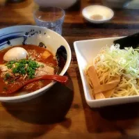 たんたん辛つけ麺|えびさわさん