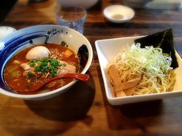 たんたん辛つけ麺|えびさわさん