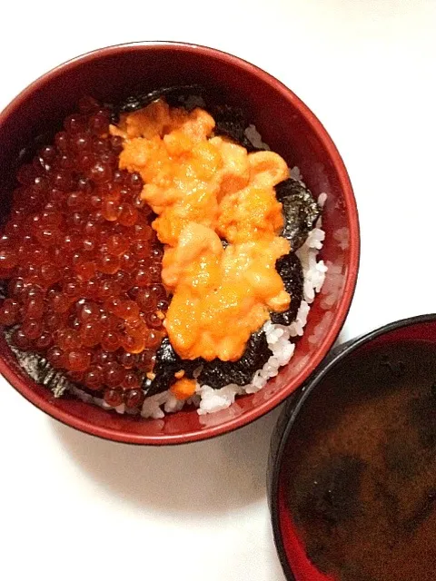 うにいくら丼＆海苔汁|TakasumiSさん