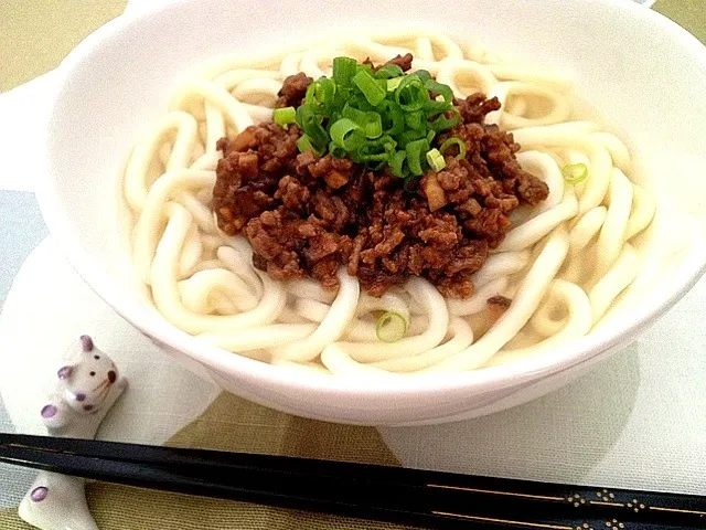 Snapdishの料理写真:肉味噌うどん|nanaさん