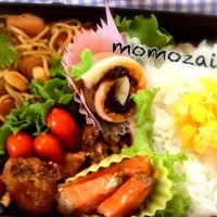 高３食べ盛り息子弁当☆【竹輪くるくる＆海苔佃煮レシピ】