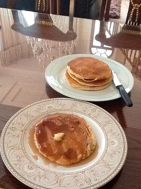 pancakes with maple syrup butter|mmmyoさん