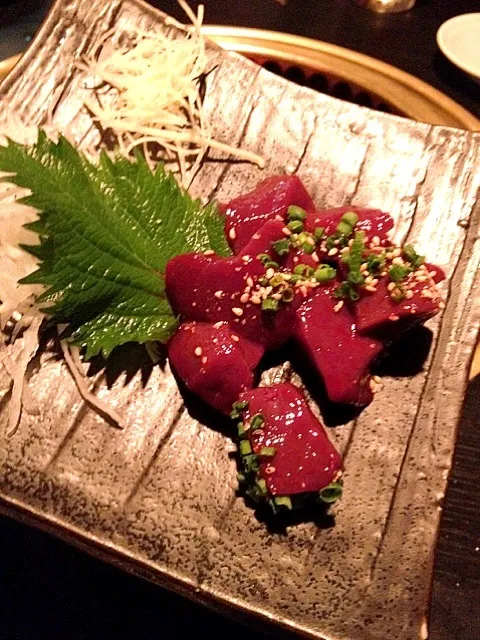 block liver sashimi|mayawadaさん