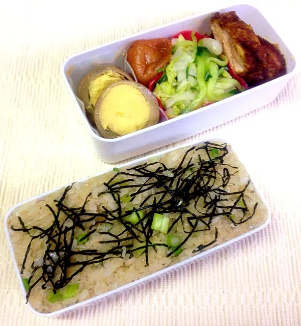 しらすの混ぜご飯とスパイシーチキン弁当|Cabezon.Nakamuraさん