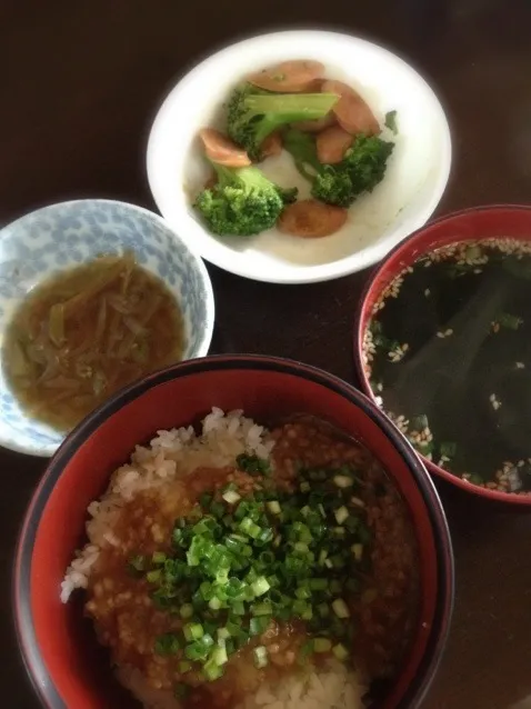 ひき肉あんかけご飯|なめさん